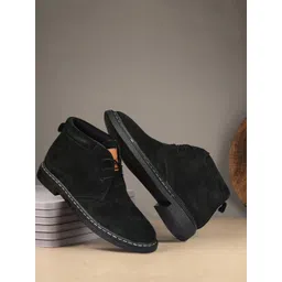 RDXO Men Leather Lacs-Up Boots