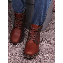 Red Chief Men Printed Leather Regular Boots