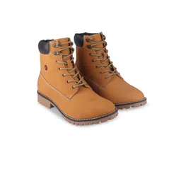 Red Chief Men Rust Solid High-Top Boots