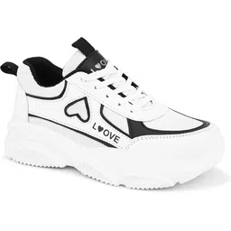 Redystar Comfortable Stylish Casual White Dil Sneakers for Women & Girls Training & Gym Shoes For Women