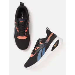 Reebok Classic Unisex Black & Blue Rider V Woven Design Sneakers