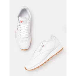 Reebok Classic Unisex White Perforated Classic Leather Sneakers