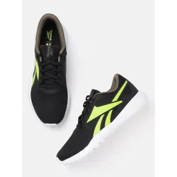 Reebok Men Black & Green Woven Design Memory Foam Flexagon Energy 3.0 Training Shoes