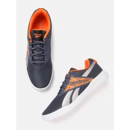 Reebok Men Blue & Orange Austin Woven Design Running Shoes