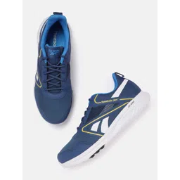 Reebok Men Woven Design Round-Toe Super Sonic Running Shoes with Brand Logo Detail