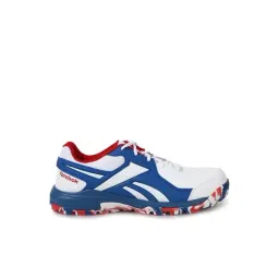 Reebok Men's White, Red & Blue Cricket Shoes