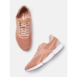 Reebok Women Peach-Coloured Woven Design DailyFit 2.0 Walking Shoes