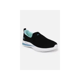 Reebok Womens Captain Comfort Slip On Black Walking Shoes