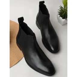 Regal Men Textured Slip On Casual Chelsea Boots