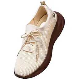 ReLive Knit Casual Lace Up Sneakers for Men | Trendy, Lightweight, Breathable Stylish Shoes | Padded Insole for Extra Support | Walking, Travelling, Outdoor Shoes for Men