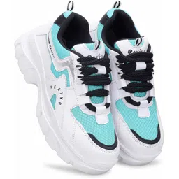 Rexivo Aqua-White Chunky Sneakers (Women) Sneakers For Women