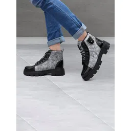 Rising Wolf Men Colourblocked High-Top Regular Boots