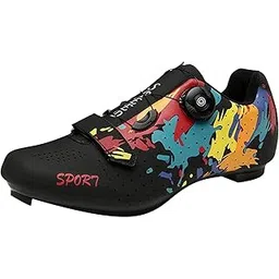 Road Bike Cycling Shoes Riding Shoes Fits Look/SPD/SPD-SL Cleats Black 42 | Men | Cycling Shoes & Shoe Covers