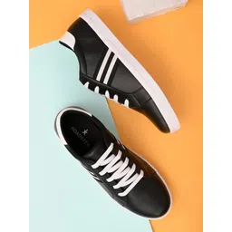 Roadster Men Black Solid Sneakers