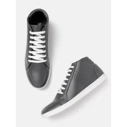 Roadster Men Mid-Top Perforated Sneakers
