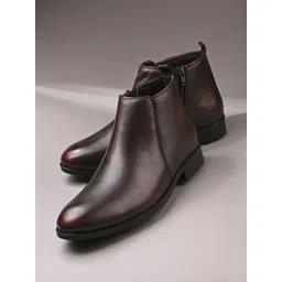 Roadster Men Zipper Leather Chelsea Boots