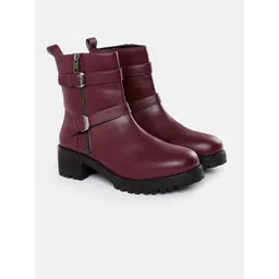 Roadster The Lifestyle Co. Women Mid Top Regular Boots With Buckle Detail