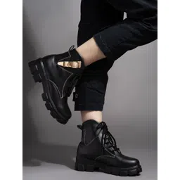 Roadster Women Block Heel Mid-Top Chunky Regular Boots