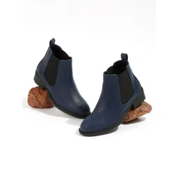 Roadster Women Blue Solid Winter Boots