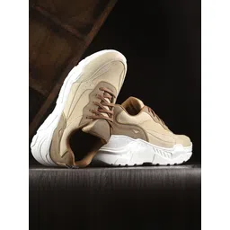 Roadster Women Brown Faux Leather Sneakers Lace Up Sneakers Sneakers For Women