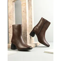Roadster Women Brown Lightweight Synthetic Block Heel Casual Boots