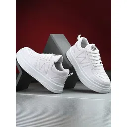 Roadster Women Lace Up Round Toe Sneakers