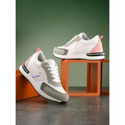 Roadster Women White & Grey Colourblocked Lightweight Comfort Insole Sneakers