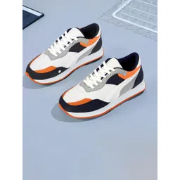 Robbie Jones Men Colourblocked PU Sneakers