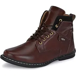 Robust-X ™ Leather BAB980 Trendy Tough Heavy Duty Lace Ups High Ankle Length Mens Casual Boots