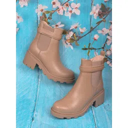 Ronnie Grey Women Ankle Length Chunky Boots