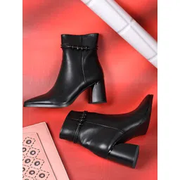 Ronnie Grey Women Block Heeled Regular Boots