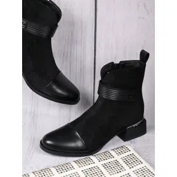 Ronnie Grey Women Block Heeled Regular Boots