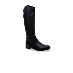 Ronnie Grey Women Textured Block-Heeled Chunky Boots