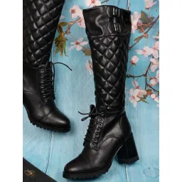 Ronnie Grey Women's Black Derby Boots