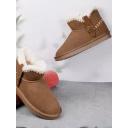 Ronnie Grey Women's Brown Snow Boots