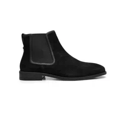 ROSSO BRUNELLO Men Leather Casual Round-Toe Regular Boots