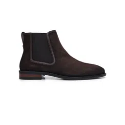ROSSO BRUNELLO Men Leather Casual Round-Toe Regular Boots