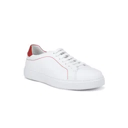 ROSSO BRUNELLO Men White Leather Sneakers