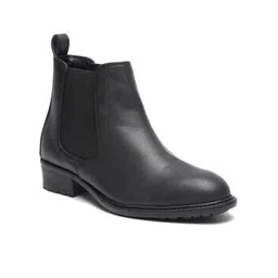 Round-Toe Ankle-Length Boots