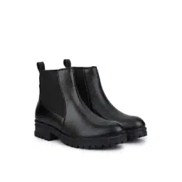 Round-Toe Ankle-Length Boots