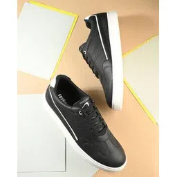Round-Toe Lace-Up Sneakers