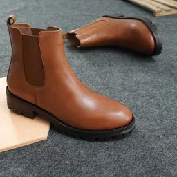 Round Toe Slip-On Chelsea Boots For Women's & Girl's Boots For Women Boots For Women