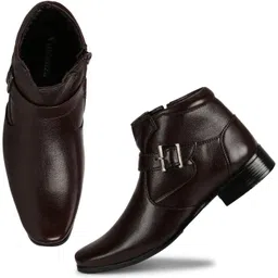 Royal Look Shoes for Men/Casual Shoes for Men/Latest Patent Leather Zip/Chain Boots For Men