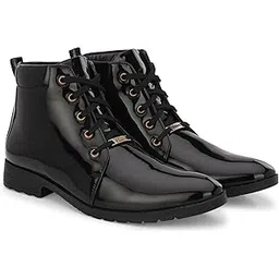 Royal VINTIQUE Patent Boot ll Casual ll Latest Patent Leather Boots for Men