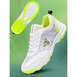 RUN SEVEN Men CR-2 PARROT-Green Regular Cricket Marking Shoes