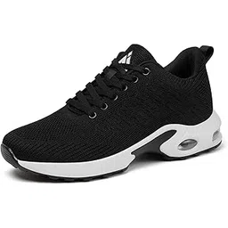 Running Shoes Air Cushion Mesh Comfortable Gym Women's Casual Shoes Training Sneakers Walking Training Athletic Gym Black 8