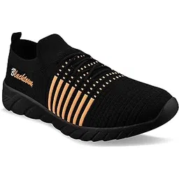 Running/Walking/Sports Shoes (F 4 Black Orange-6