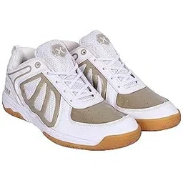 RXN Badminton Shoes for Men (WHITE-RED, numeric_11)
