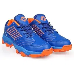 RXN Hockey Shoes for Men | HS-11 Hockey Sports Shoes with Upper Synthetic Leather with Mesh Lining & Phylon Sole with Rubber Outsole (Blue, UK Footwear Size System, Adult, Men, Numeric, Medium, 9)