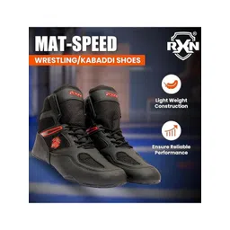 RXN Men Leather High-Top Training or Gym Non-Marking Shoes